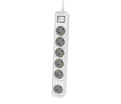 Philips CHP2164W/62 strømforsyningsenhed (PDU) 6 AC stikkontakt(er) Hvid Philips CHP2164W/62 strømforsyningsenhed (PDU) 6 AC stikkontakt(er) Hvid