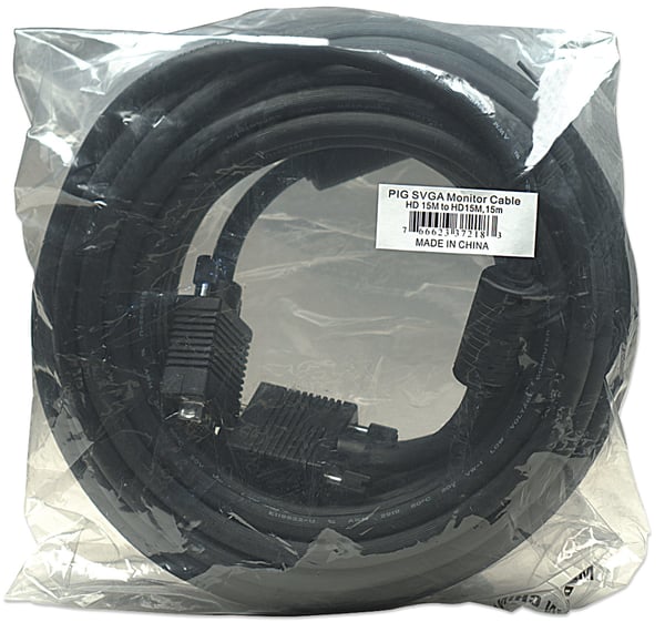 Manhattan 372183 VGA kabel 15 m VGA (D-Sub) Sort