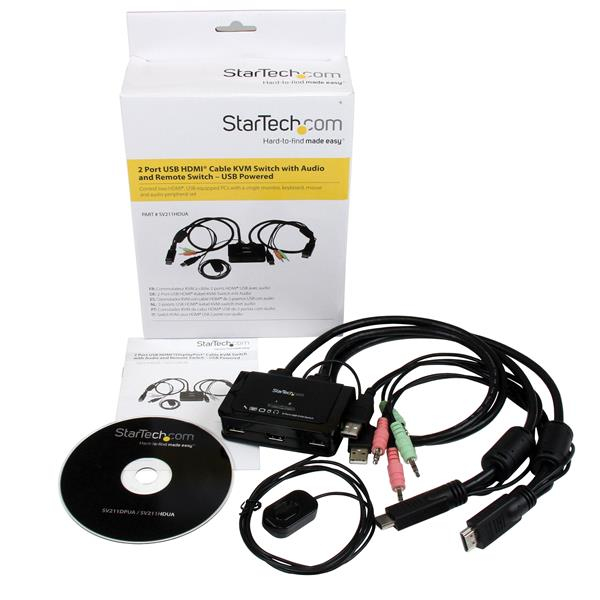 StarTech.com SV211HDUA KVM-switchar Svart