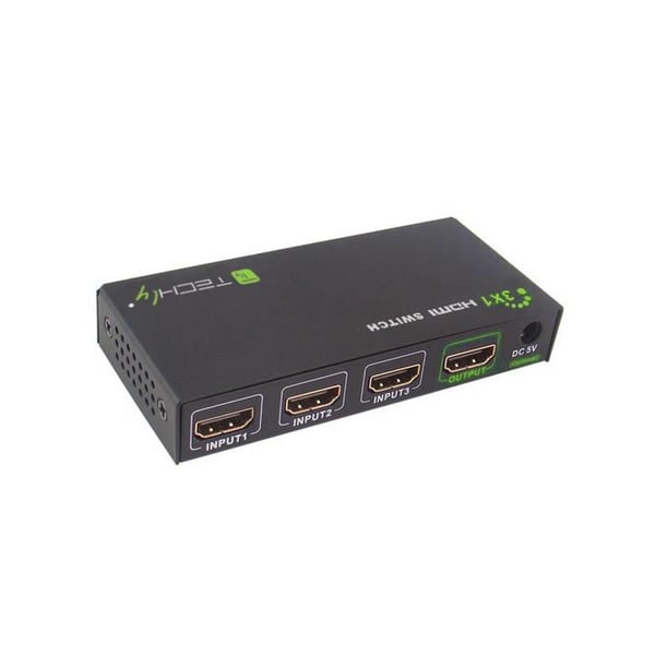 HDMI-kytkin 4K, UHD, 3D, 3-porttinen Valmistaja: Techly (IDATA-HDMI-4K31)