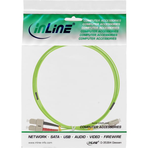 InLine 88641Q InfiniBand och fiberoptisk kabel 1 m 2x LC 2x SC Grön
