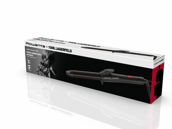 Rowenta X KARL LAGERFELD CF321L Locktång Varm Svart, Röd 47 W 1,8 m