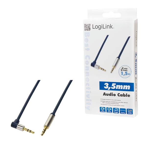 LogiLink 3.5mm - 3.5mm 1.5m lydkabel 1,5 m Blå