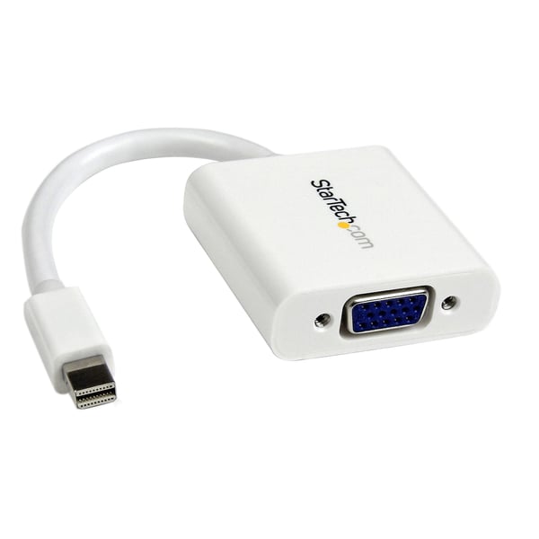 StarTech.com MDP2VGAW videokabel adapter 0,13 m Mini DisplayPort VGA (D-Sub) Hvid