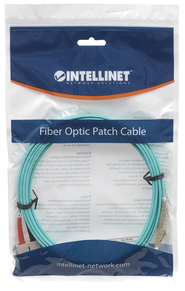 Intellinet 750165 InfiniBand och fiberoptisk kabel 3 m LC SC Aqua