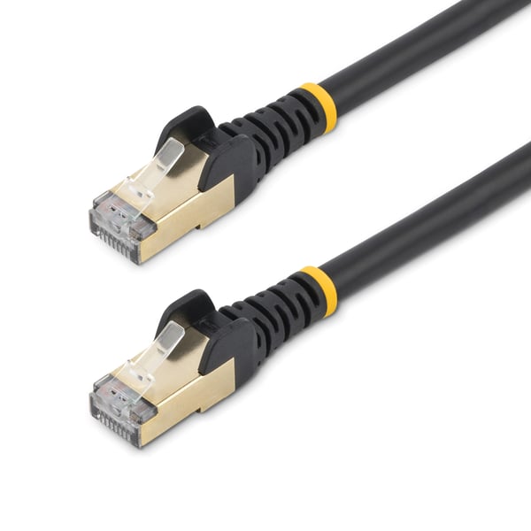 StarTech.com 7,5 m CAT6a kabel - Sort - STP - Snagless - RJ45 - Patchkabel - RJ-45 (M)