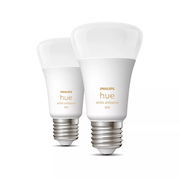 Philips Hue White ambiance A60 - E27 pærer - 800 - 2-pak