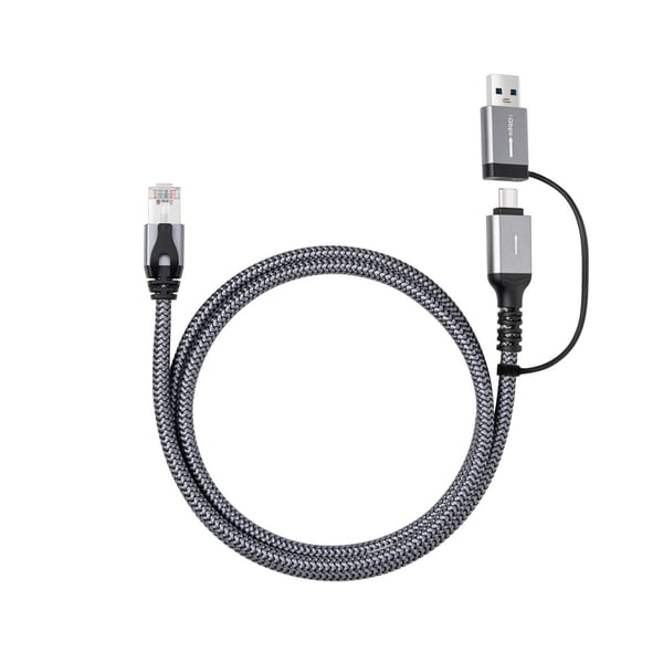 Microconnect MC-RJ45USBC-10 kabel kønsskifter USB C RJ45 Sort