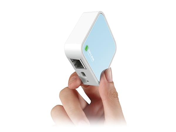 TP-Link TL-WR802N trådløs router Hurtigt ethernet Enkelt band (2,4 GHz) Blå, Hvid