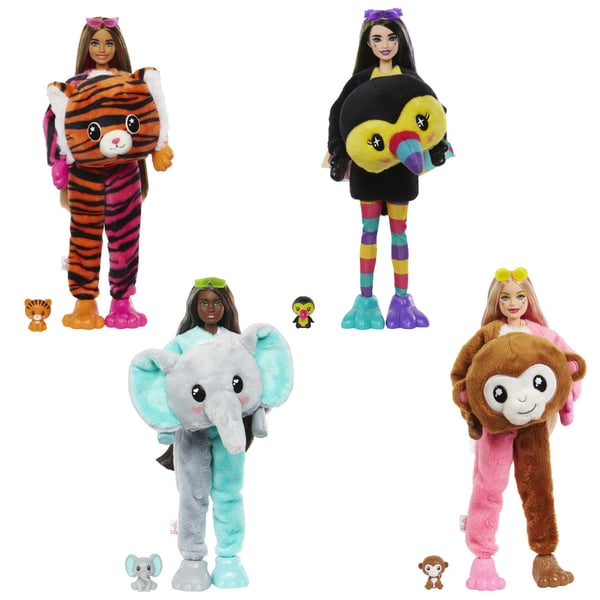Barbie Cutie Reveal Jungle Series-dukke, sortiment
