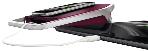 Leitz 65120028 oplader til mobil enhed Smartphone, Tablet Rød, Sølv Vekselstrøm Indendørs