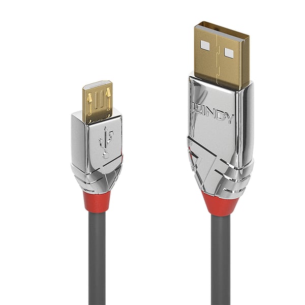 Lindy 36653 USB-kabel USB 2.0 3 m USB A Micro-USB B 0,48 Gbit/sek. Grå