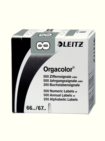 Leitz Orgacolor liimaetiketti Pyöristetty suorakulmio Harmaa