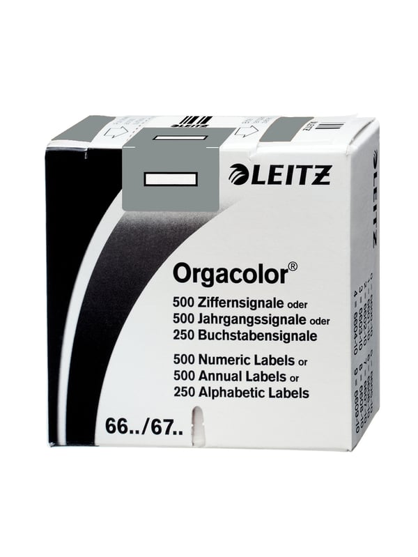 Leitz Orgacolor liimaetiketti Pyöristetty suorakulmio Harmaa