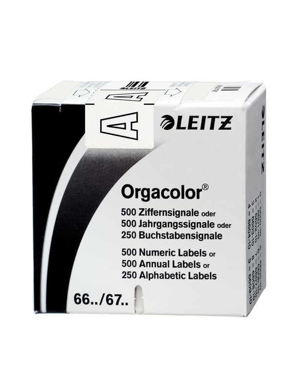 Leitz Orgacolor liimaetiketti Pyöristetty suorakulmio Valkoinen