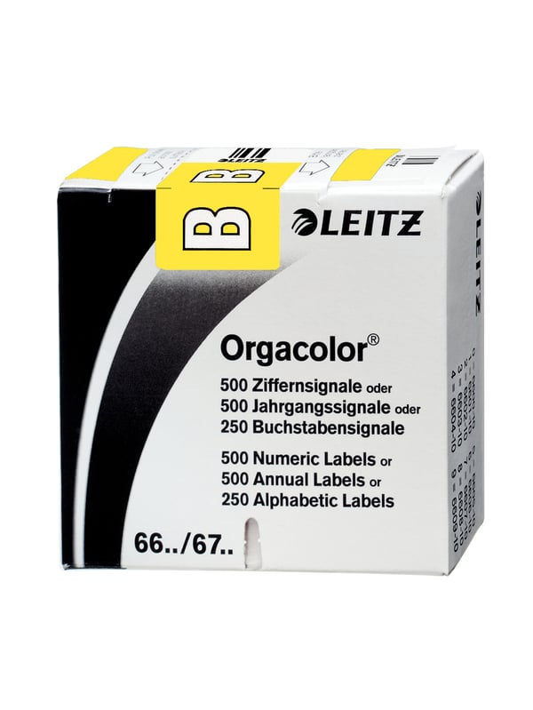 Leitz Orgacolor selvklæbende etiket Afrundet rektangel Gul