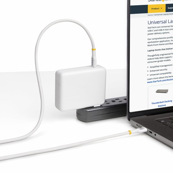 StarTech.com USB2EPR4MW USB-kabel USB 2.0 4 m USB C 0,48 Gbit/sek. 240 W Hvid