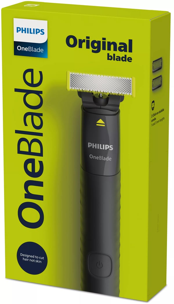 Philips Norelco OneBlade QP1424/10 miesten parranajokone Teräverkollinen parranajokone Trimmeri Puuhiili