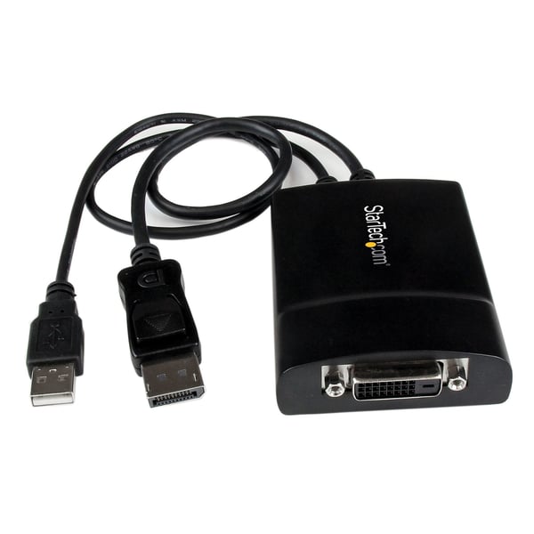 StarTech.com DP2DVID2 videokabel adapter 0,37 m DisplayPort DVI-D Sort