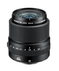 Fujifilm FUJINON GF 45 mm F2.8 R WR Vidvinkelobjektiv Svart