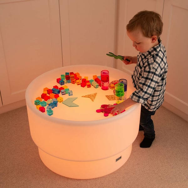Tickit Sensory Mood Discovery Table natlys til baby Fritstående Hvid