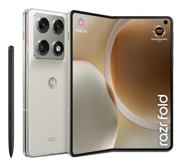 Motorola razr fold 20,6 cm (8.09") Kaksois-SIM Android 16.0 5G USB Type-C 16 GB 512 GB 6000 mAh Valkoinen