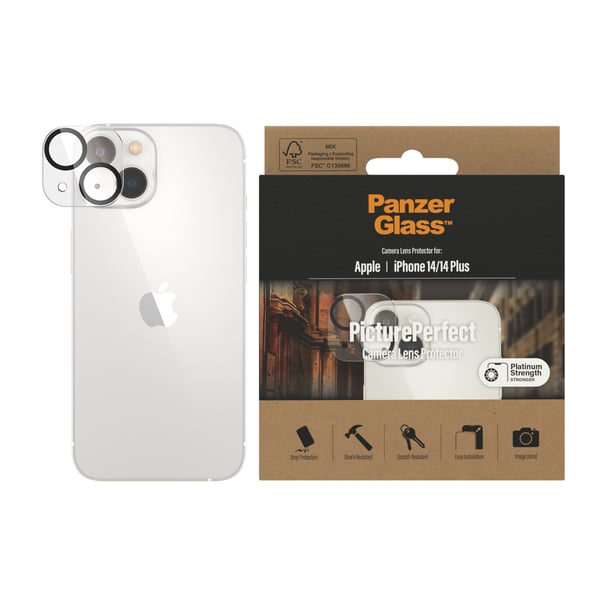 PanzerGlass ® PicturePerfect Camera Lens Protector iPhone 14 | 14 Plus Genomskinligt skärmskydd Apple 1 styck