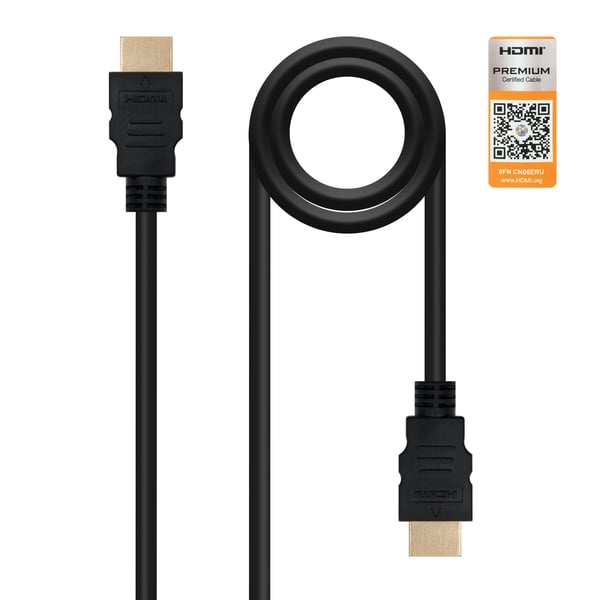Nanocable HDMI V2.0, 0.5m HDMI-kaapeli 0,5 m HDMI-tyyppi A (vakio) Musta
