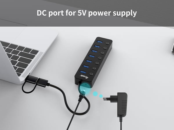 Equip 128965 keskitin USB 3.2 Gen 1 (3.1 Gen 1) Type-A 5000 Mbit/s Musta