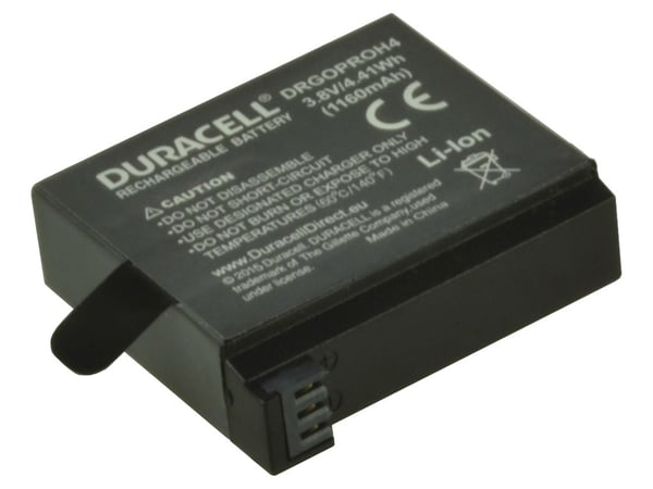Duracell DRGOPROH4-X2 kameran/videokameran akku Litiumioni (Li-Ion) 1160 mAh