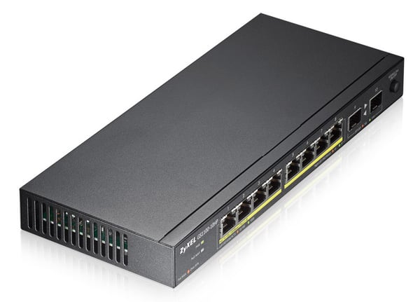 Zyxel GS1100-10HP netværksswitch Ikke administreret Gigabit Ethernet (10/100/1000) Strøm over Ethernet (PoE) 1U Sort