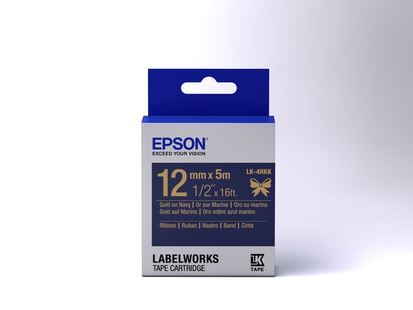 Epson LK-4HKK etiketbånd Guld på marineblå