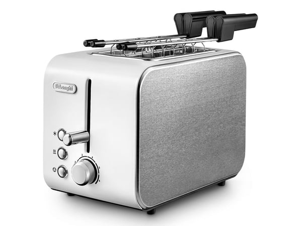 De’Longhi CTX 2203.W brødrister 2 skive(r) 550 W Sølv, Hvid