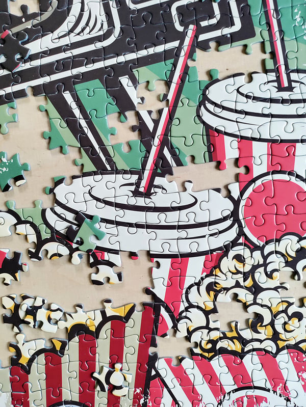 Tactic Puzzle Lovers Vintage Posters Retro Movie Collection 1000 pcs puzzle