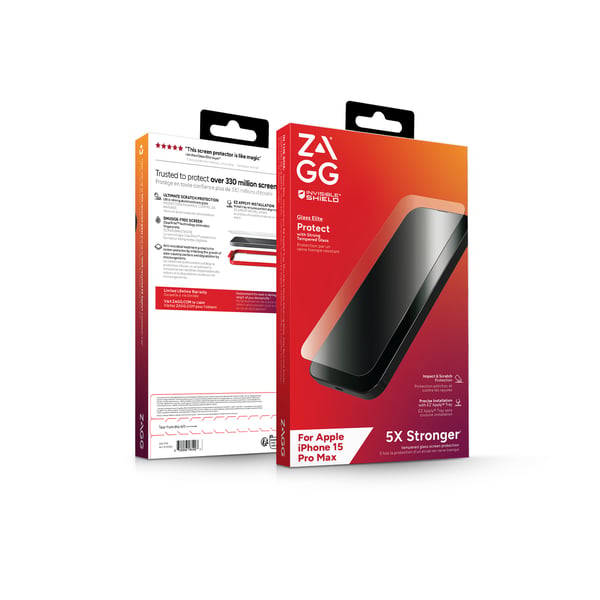 ZAGG InvisibleShield Glass Elite AM E Apple iPhone 15 Pro Max Screen EN/FR