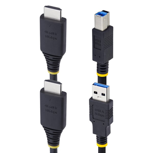 StarTech.com 3 m (10 ft) HDMI- og USB 5 Gbps KVM-kabel - Tastatur-/video-/mus- (KVM-)