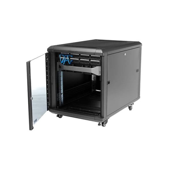 StarTech.com RK1236BKF stativ 12U Fritstående reol Sort