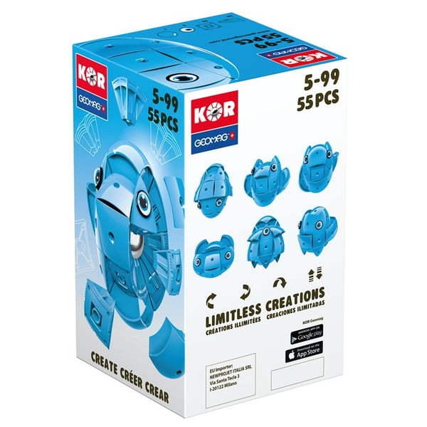 Geomag KOR 2.0 Pantone 299 Blue 55 pcs Neodymium magnet-legetøj