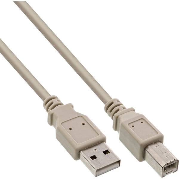 InLine 34535H USB-kabel 3 m USB A USB B 0,48 Gbit/sek. Beige