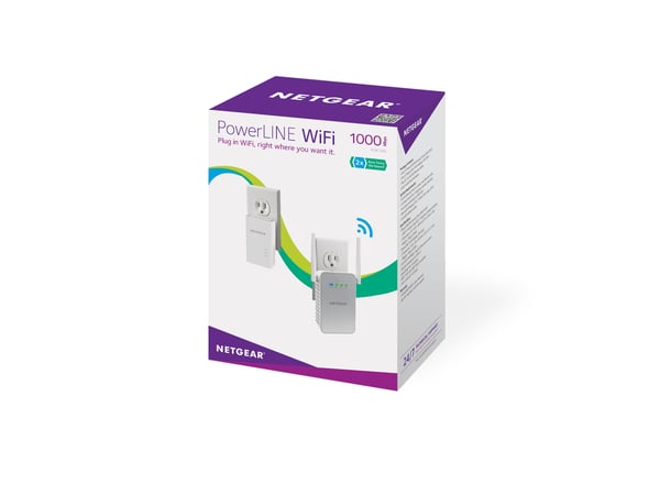 Netgear Powerline PLW1000 - Powerline -sovitinpaketti 1GbE, HomePlug AV (HPAV)