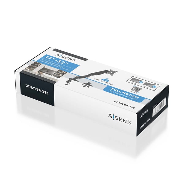 AISENS DT32TSR-355 skærmbeslag og -stativer 81,3 cm (32") Skrivebord Sort