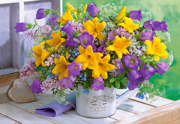 Castorland Bouquet of Lilies and Bellflowers 1000 pcs Pussel 1000 styck Flora