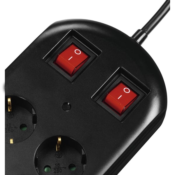 Hama 00137253 overspændingsbeskytter Sort, Blå 10 AC stikkontakt(er) 230 V 2 m