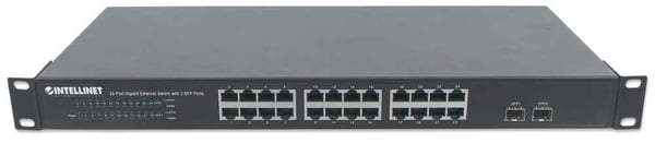 Intellinet 561044 nätverksswitchar Ohanterad L2 Gigabit Ethernet (10/100/1000) 1U Svart