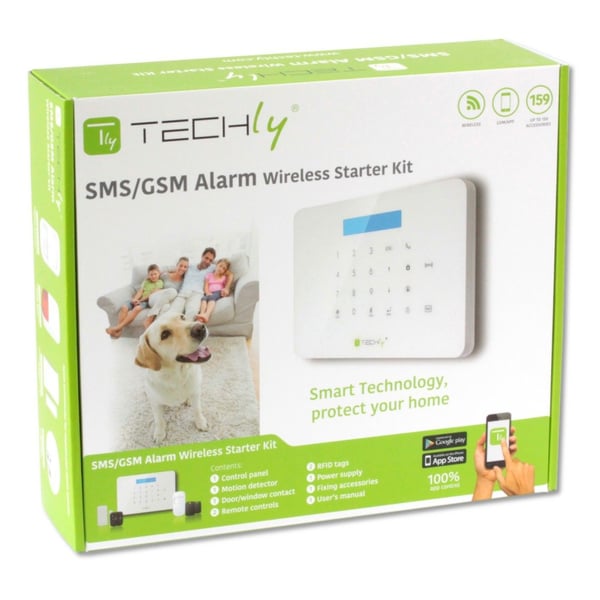 Techly I-ALARM-KIT001 turvahälytinjärjestelmä Valkoinen
