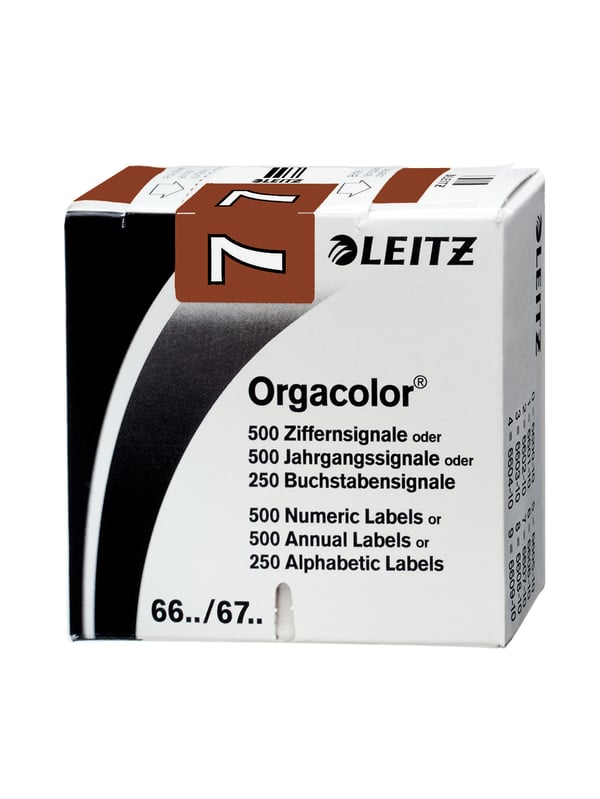 Leitz 66071000 liimaetiketti Pyöristetty suorakulmio Ruskea