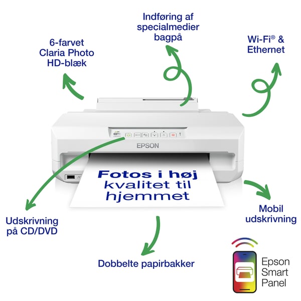 Epson Expression Photo XP-65 A4 trådløs inkjetprinter