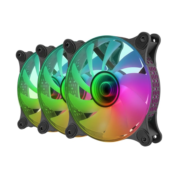Mars Gaming MF3DKIT Computerkølesystem Computerkabinet Ventilator 12 cm Sort 3 stk