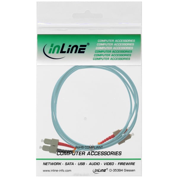 InLine 83520O InfiniBand och fiberoptisk kabel 20 m 2x SC Turkos, Aqua