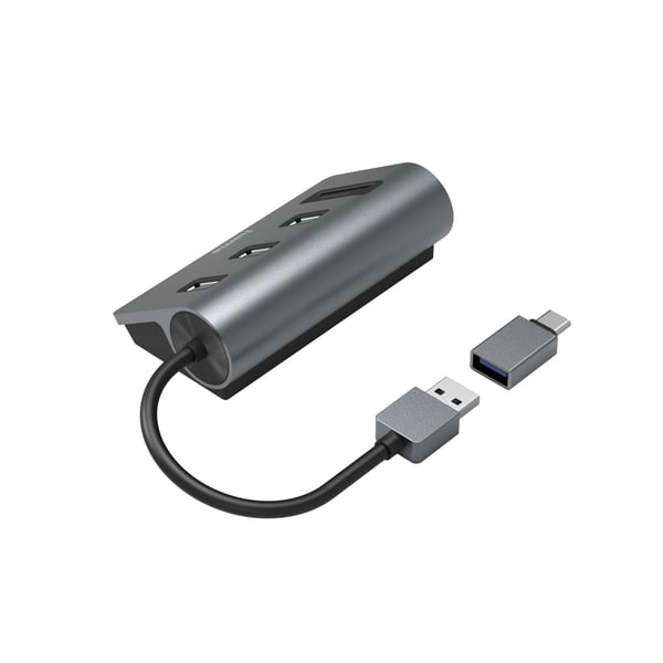 Hama 200140 USB-hubb/kortläsare, 5 portar